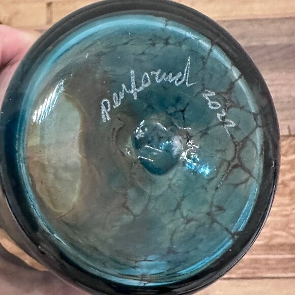 Handcrafted Hand Blown Glass Tumbler Short Vase w Reflective Iridescent Colors - Picture 13 of 16